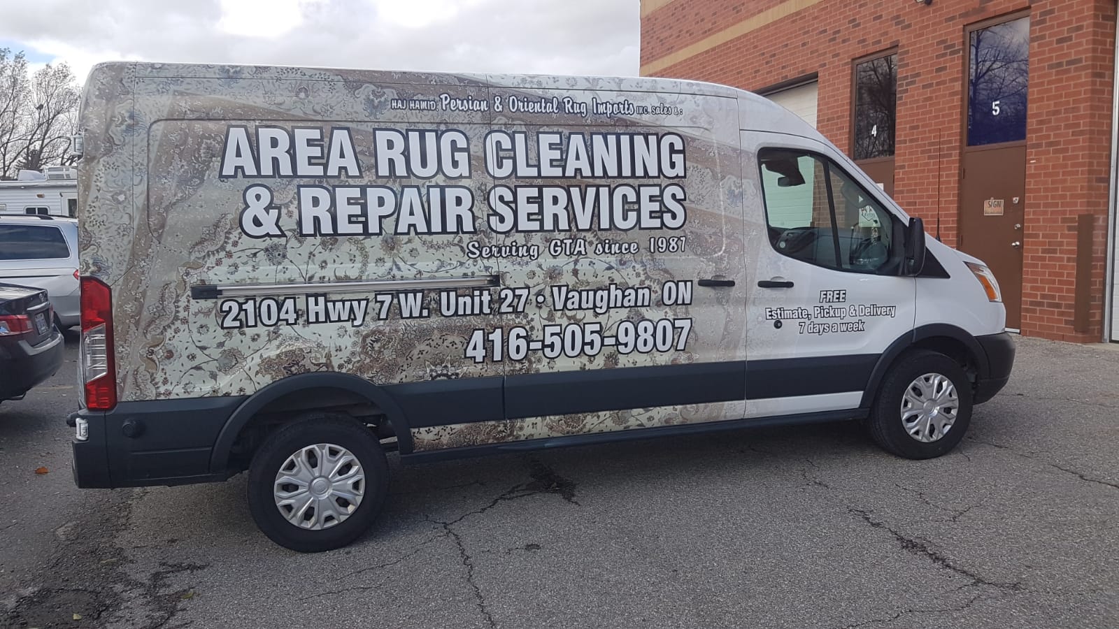 rug cleaning full body commercial van wrap