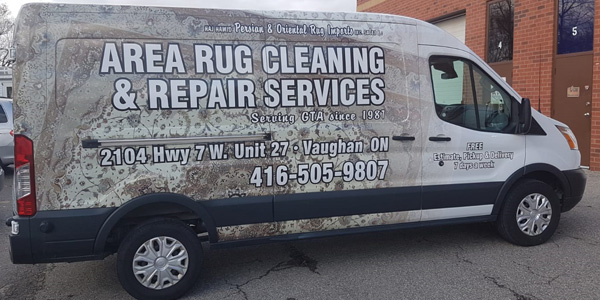 rug repair service van vinyl wrap