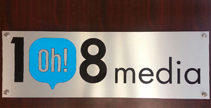 Custom Acrylic Signs for 108 Media in Vaughan, ON