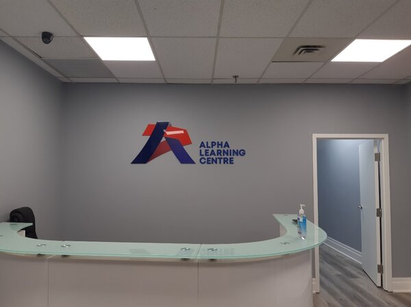Alpha Learning Centre Lobby Sign in Vaughan, ON - Sign Source Solution