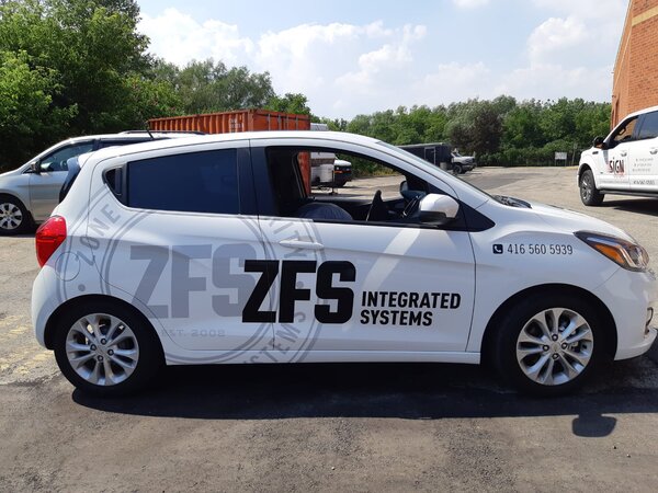 Custom Car Wrap For ZFS Integrated Systems In Toronto, ON - Sign Source Solution