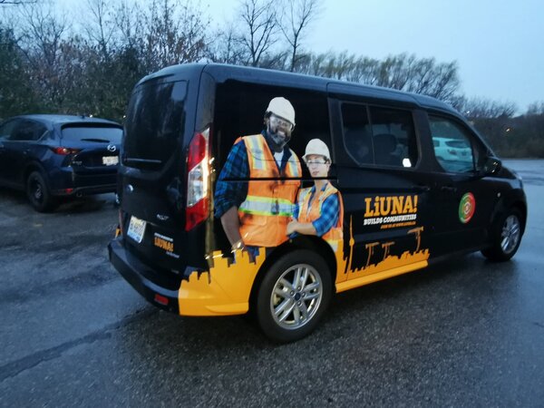 Custom Vehicle Wrap For LiUna Builds Communities In Toronto, ON - Sign Source Solution