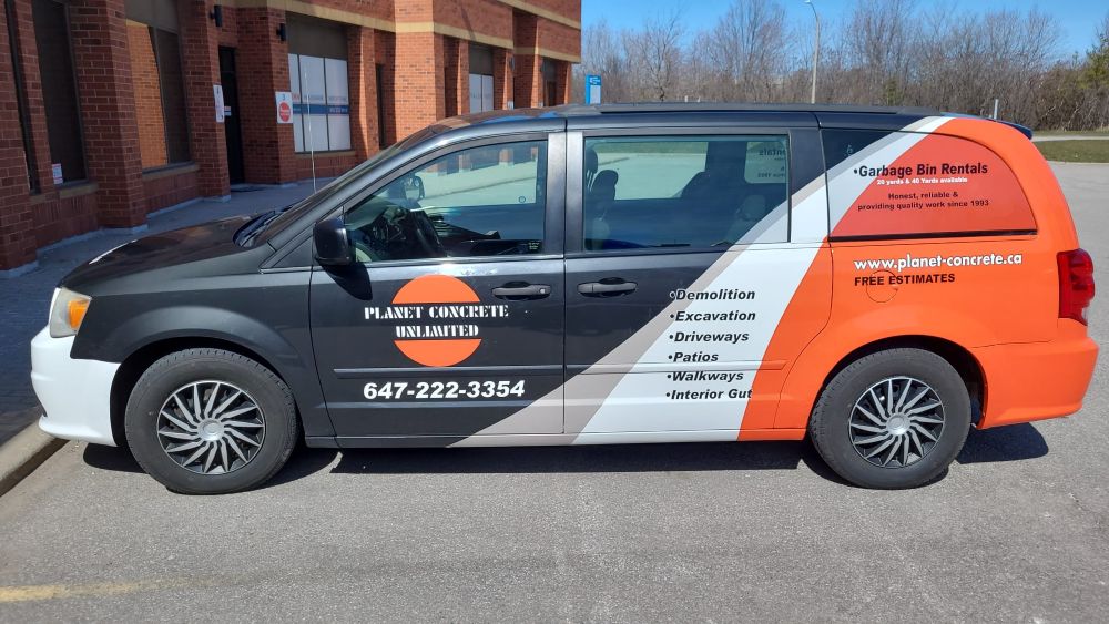 Custom Vehicle Wrap for Planet Concrete Commercial Van