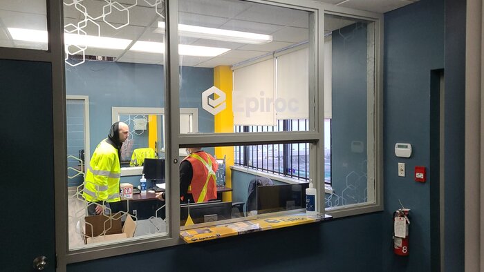Epiroc Frosted Window Films in Concord by Sign Source Solution