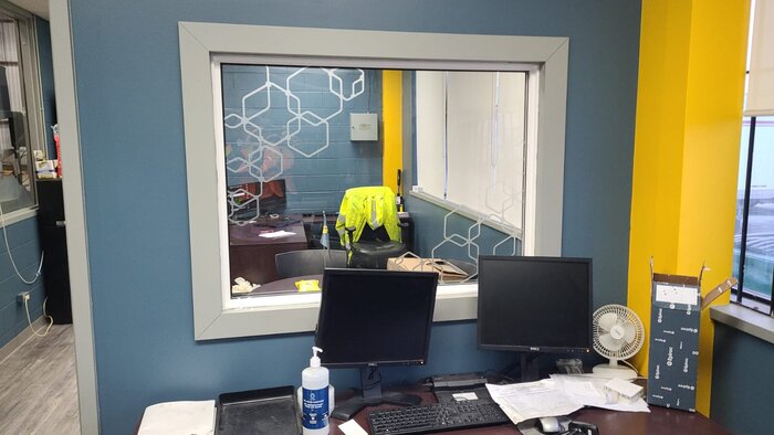 Epiroc Interior Custom Frosted Window Films in Concord by Sign Source Solution