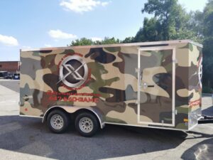 Camouflage Large Trailer Wraps for Business
