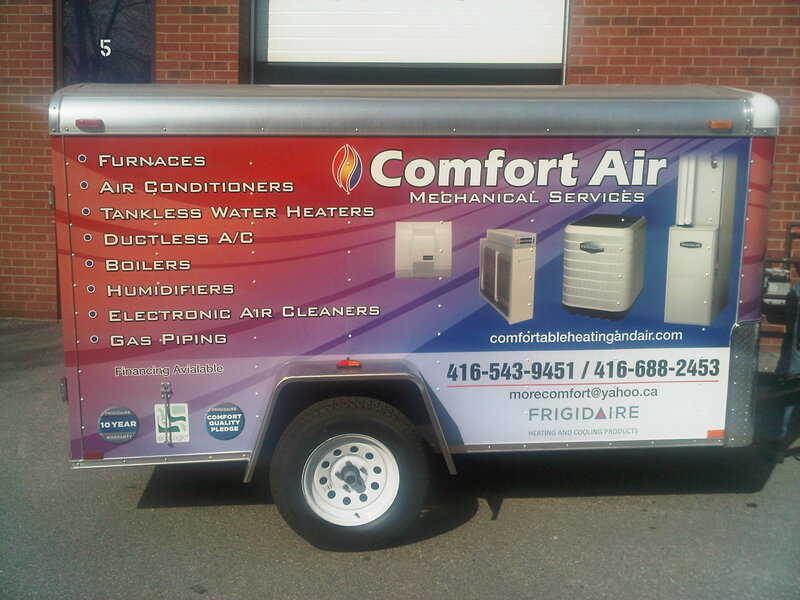 Comfort Air Vehicle Decals in Toronto, ON