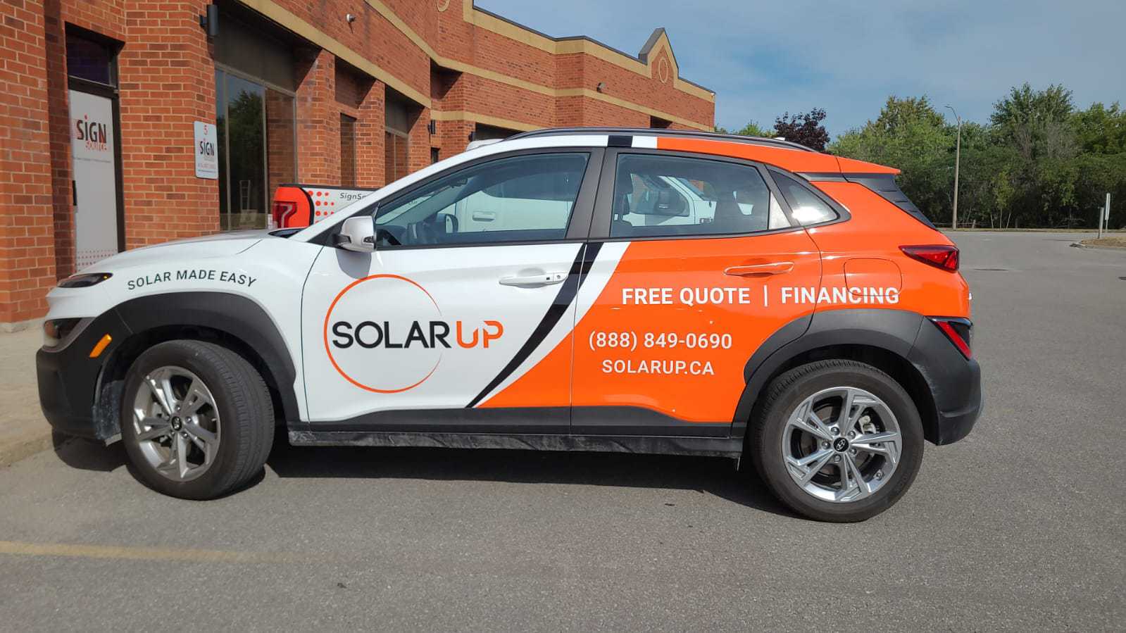 Advertising Vinyl Car Wraps for Solar Up in Toronto, ON