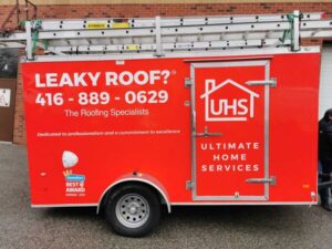 Leaky Roof Trailer Wraps Made by Sign Source Solutions in Vaughan, ON