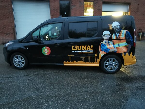 LiUna Builds Communities Vehicle Wrap In Toronto, ON - Sign Source Solution