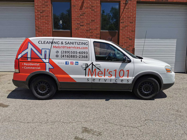 cleaning service van commercial wrap
