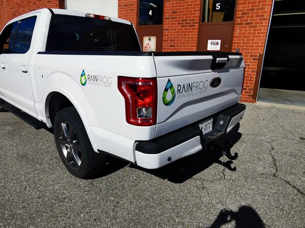Rainfrog Landscaping & Irrigation Custom Truck Decals In Toronto, ON - Sign Source Solution