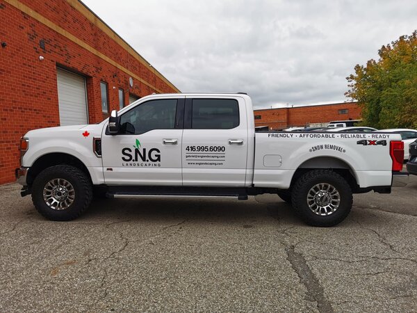 SNG Landscaping Custom Truck Wrap In Toronto, ON - Sign Source Solution