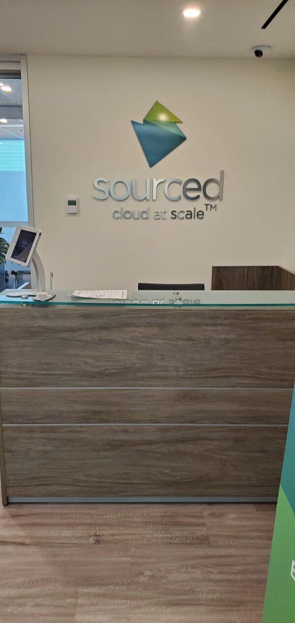 Sourced Cloud At Scale Lobby Sign in Concord, ON - Sign Source Solution