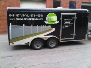 Custom Trailer Graphics for Vinyl Fences in Concord, ON