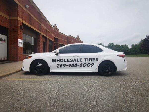 Whole Sale Tires Custom Car Wrap In Toronto, ON - Sign Source Solution