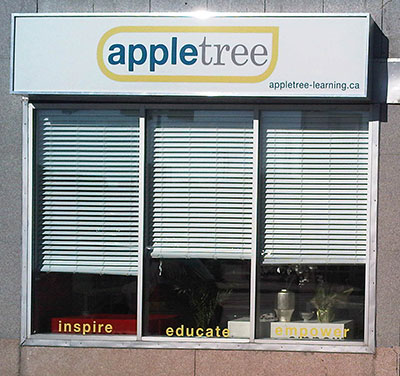 commercial outdoor sign on the window