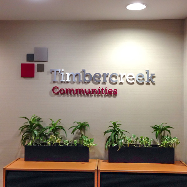 reception sign for toronto office